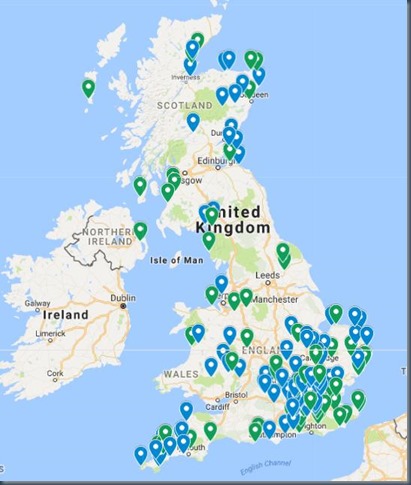 Map of dog courses - wide